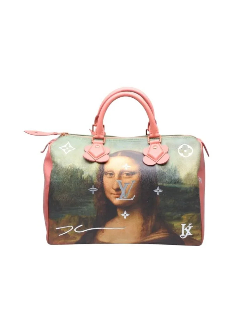 Louis Vuitton Mona Lisa Speedy 30 Boston Bag Masters Collection Pink